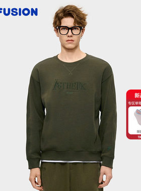 章昊同款FILA FUSIONFila潮牌男子套头休闲上衣2026春季新款宽松