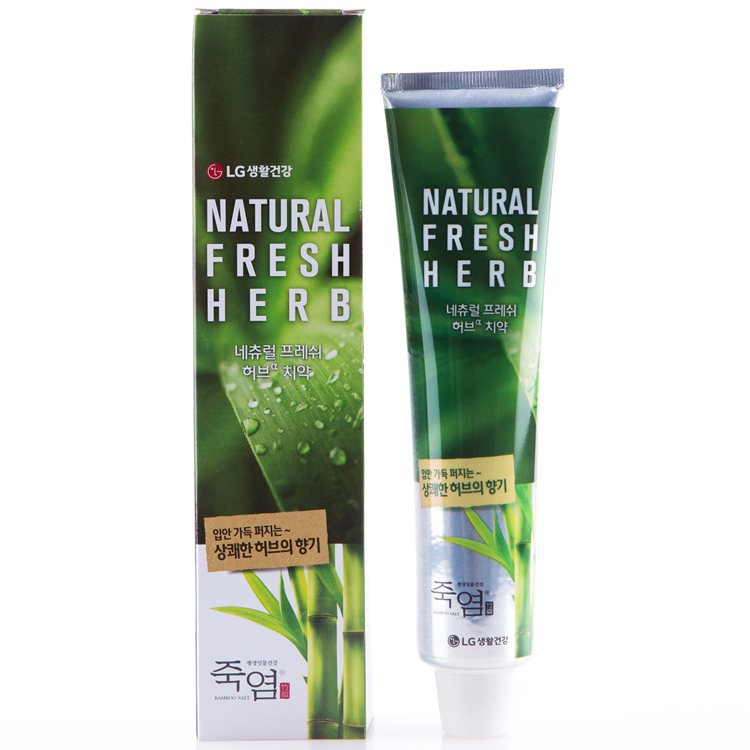 lg竹盐韩国进口天然植物牙膏