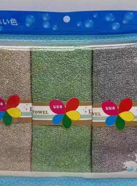 韩国BRH亮片抹布擦锅刷碗家居厨房油污卫浴日用清洁百洁布3P装