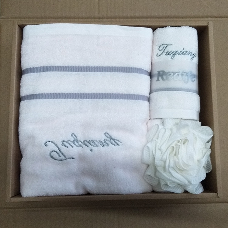 韩国进口 纯棉浴巾毛巾方巾香味浴花礼盒装4件套沐浴洗脸洁面亲肤