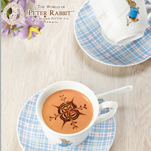 比得兔苏格兰诗篇咖啡杯碟6件套 马克杯带勺陶瓷杯办公室水杯