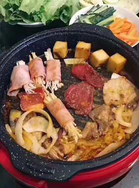 韩国麦饭石烤肉盘电烤肉锅