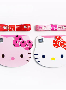 韩国进口 Hello Kitty 猫头记事本 可悬挂便笺本 速写本 粉色款