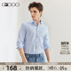 新款 男. 抗皱 衬衫 长袖 柔软舒适时尚 春季 G2000男装 条纹 易打理