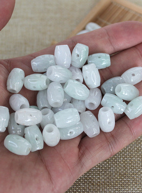 diy天然白色手链挂绳散珠
