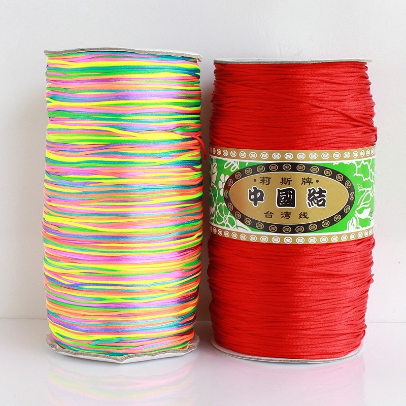 大卷中国结2号莉斯台湾线3#线4567号线手链彩色红绳子加金编织线
