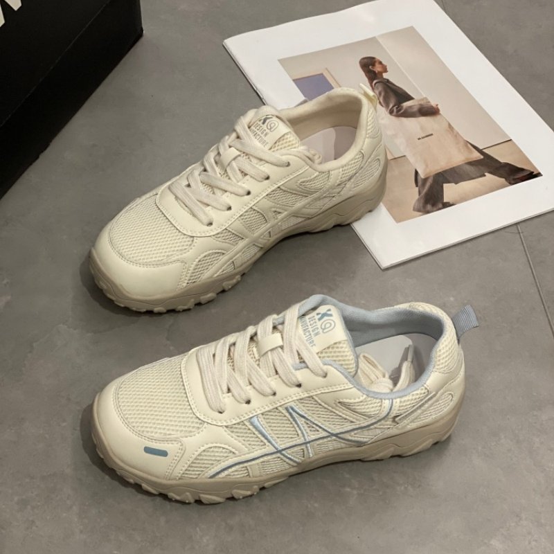 韩版网面德训鞋女2026系带厚底透气春夏百搭轻奢运动鞋休闲阿甘鞋,女鞋,时尚休闲鞋,淘宝优惠券,粉丝福利购,淘宝优惠卷