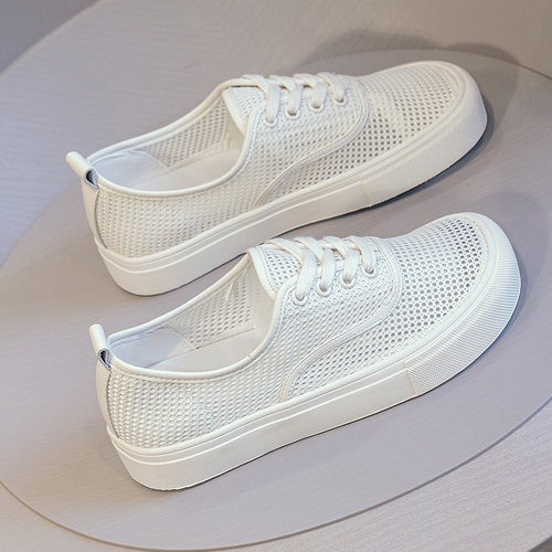 网面小白鞋女2025夏季新款