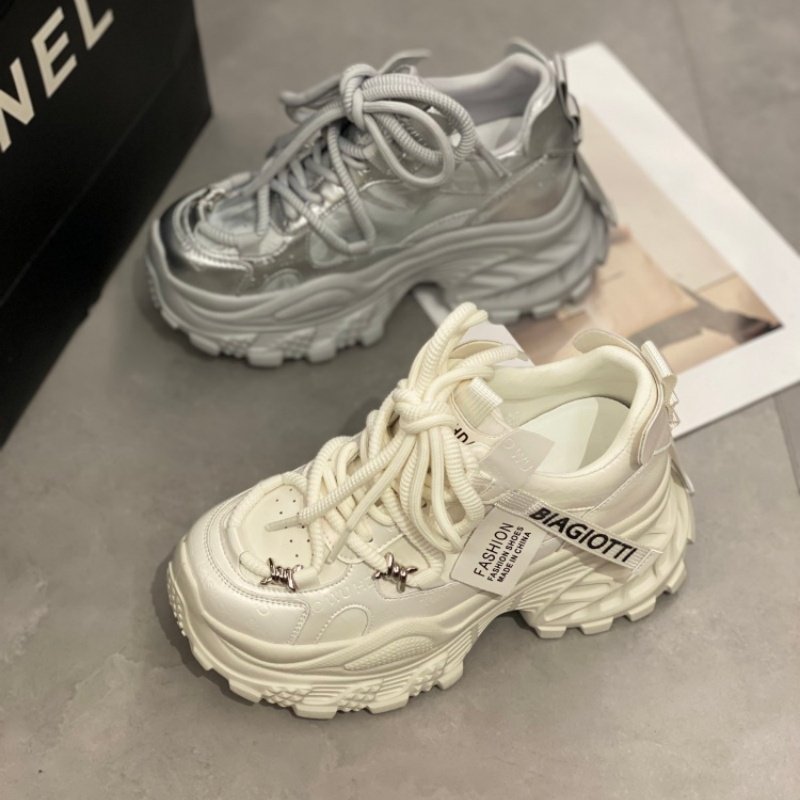 绑带老爹鞋女2026厚底增高百搭系带圆头女鞋休闲运动鞋松糕底潮鞋,女鞋,时尚休闲鞋,淘宝优惠券,粉丝福利购,淘宝优惠卷