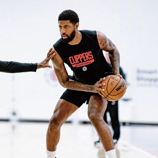 快船乔治训练运动速干背心男透气美式休闲伦纳德篮球无袖坎肩球衣