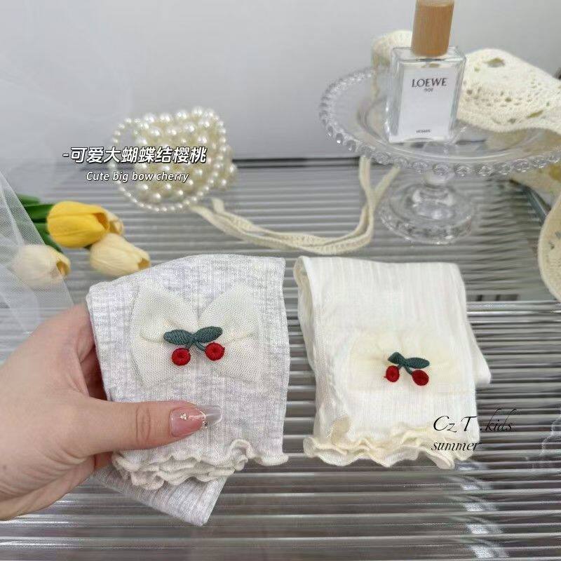 夏季薄款打底裤七分裤外穿空调房配裙子女宝宝儿童镂空网眼裤子