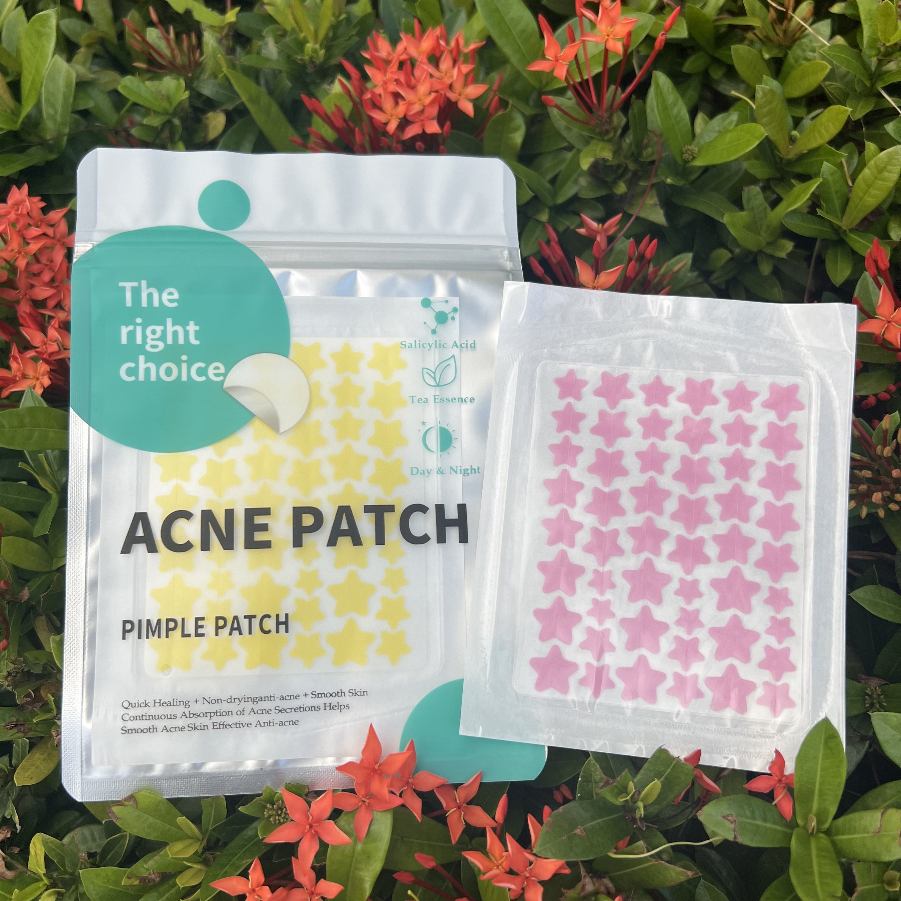 博创科星星痘痘贴彩色痘痘贴可祛痘吸脓日夜可用含茶树精油痘痘贴