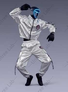宇树机器人G1演出服银色套装U2人形机器人衣服商场展会活动服装