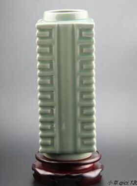 龙泉青瓷仿古风插花瓶手工艺术品