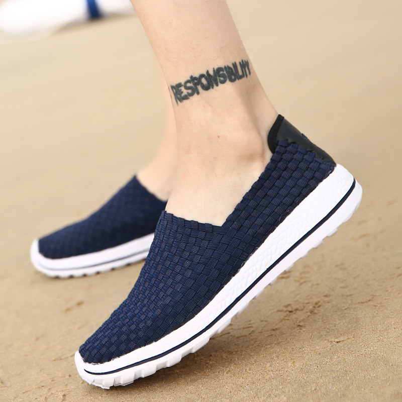 2019春季新款防滑韩版潮流男士半拖鞋男潮拖洞洞编织鞋凉鞋沙滩鞋