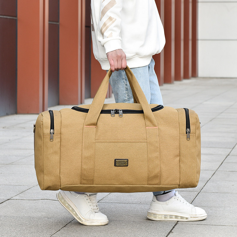 大容量旅行袋男女帆布背包旅游包装衣服收纳包可套拉杆手提行李包