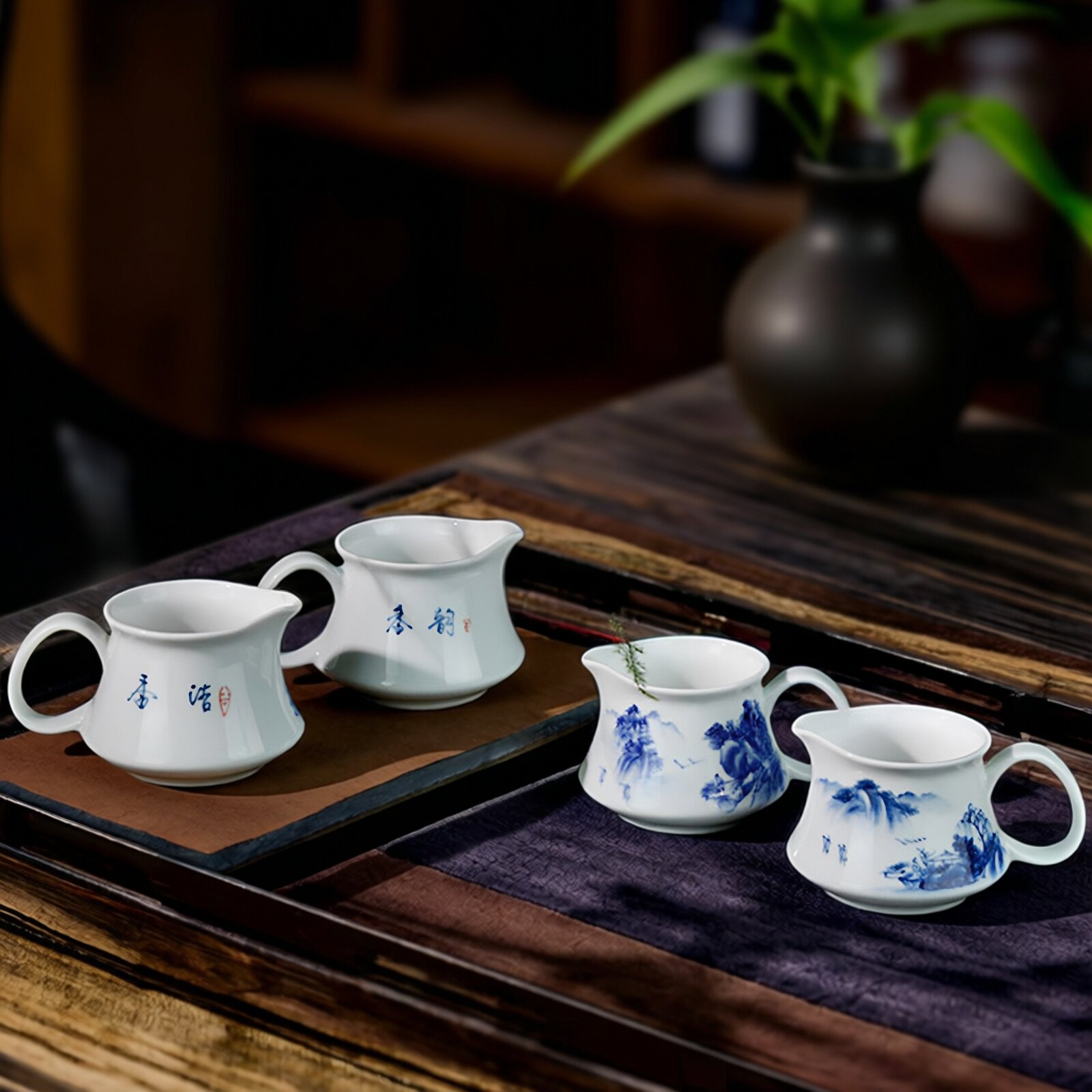 贵和祥功夫茶具配件京德传统青花