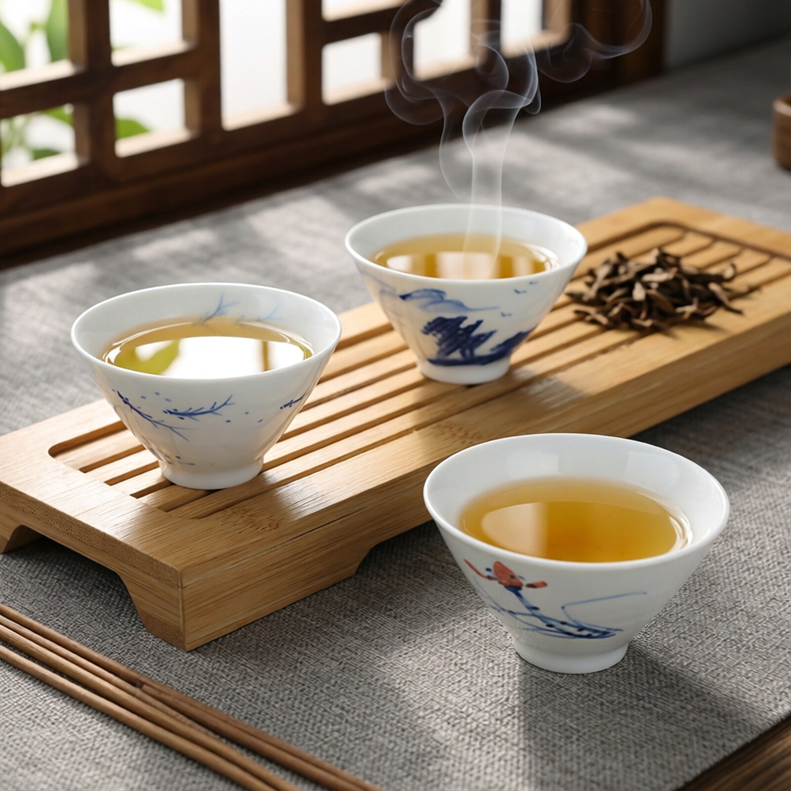 功夫杯响杯建盏京德陶瓷青花瓷图片