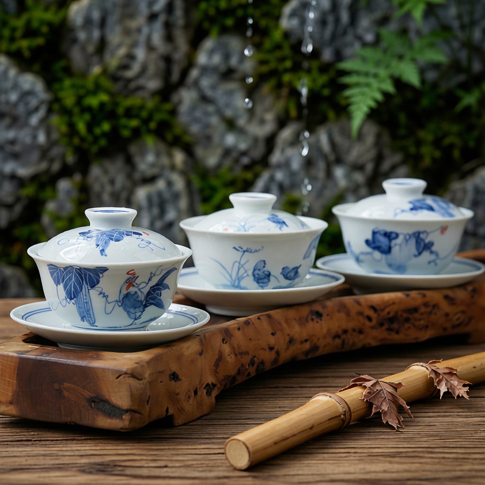 贵和祥专柜青花杯子高温大盖碗图片