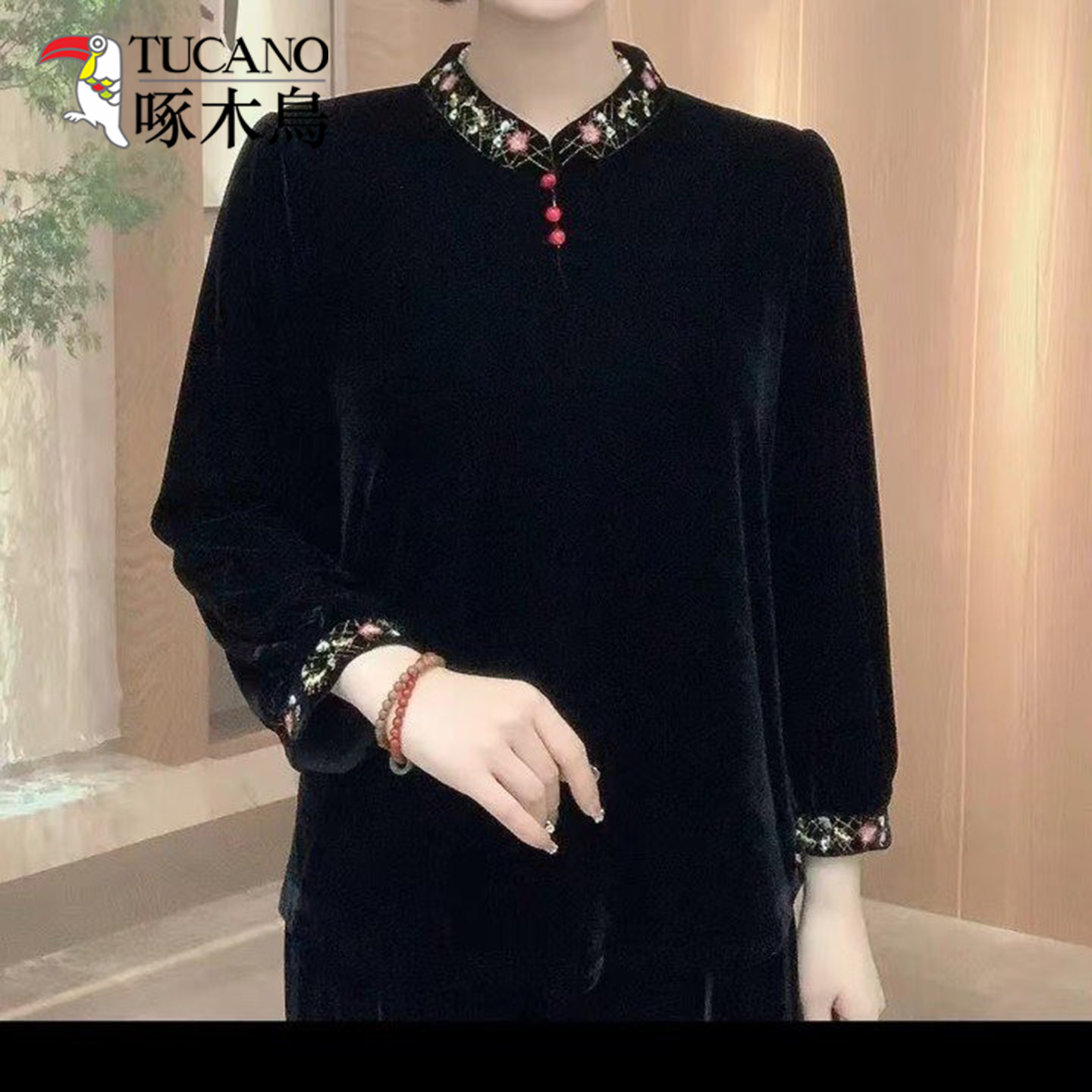 啄木鸟新中式民族风中老年妈妈装