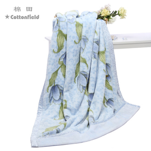 棉田纯棉柔软拉舍尔棉毯