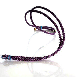 绳项链挂坠编织菠萝毛衣链流行饰品深紫链条加长版民族风高配版手