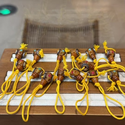 藏式驼骨镶嵌三通手链项链