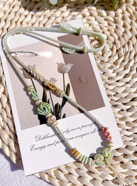 定制小红书八股手工八股项链绳编织毛衣链挂链吊链饰品