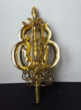 纯铜九股27环铜锡杖法器