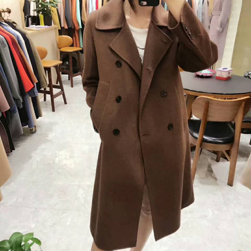 双面羊绒大衣女 秋冬装 长款 毛呢外套