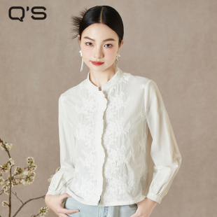 纯棉绣花宽松显瘦时尚 衬衫 上衣 复古改良轻国风新中式 秸熙春秋新款