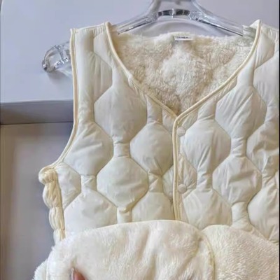 泡芙的小仙加绒保暖马甲女