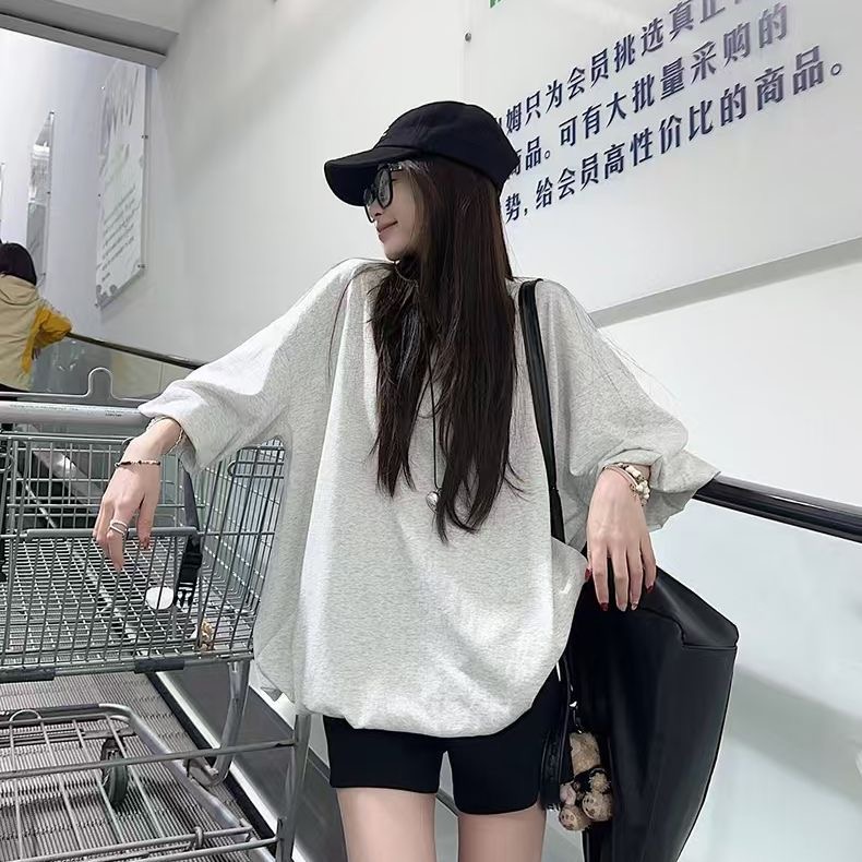 圆领短袖衬衫女宽松上衣短裤