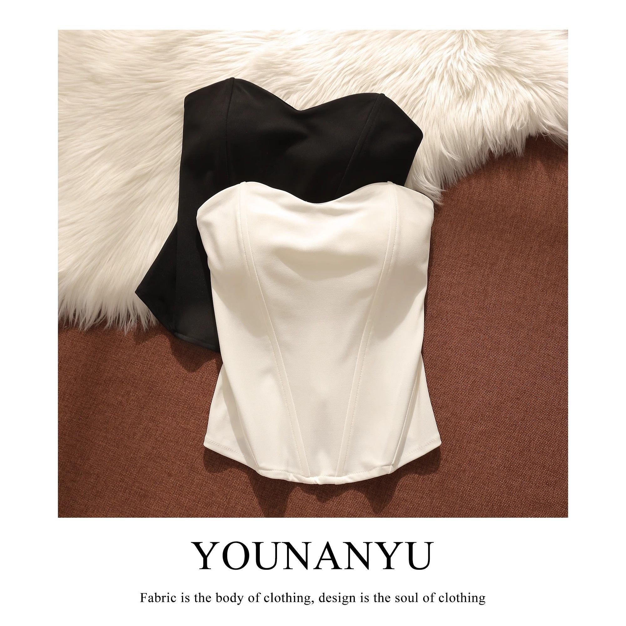 宫廷塑身衣美体上衣无肩带收腹修身显瘦性感马甲胸衣v领内搭夏