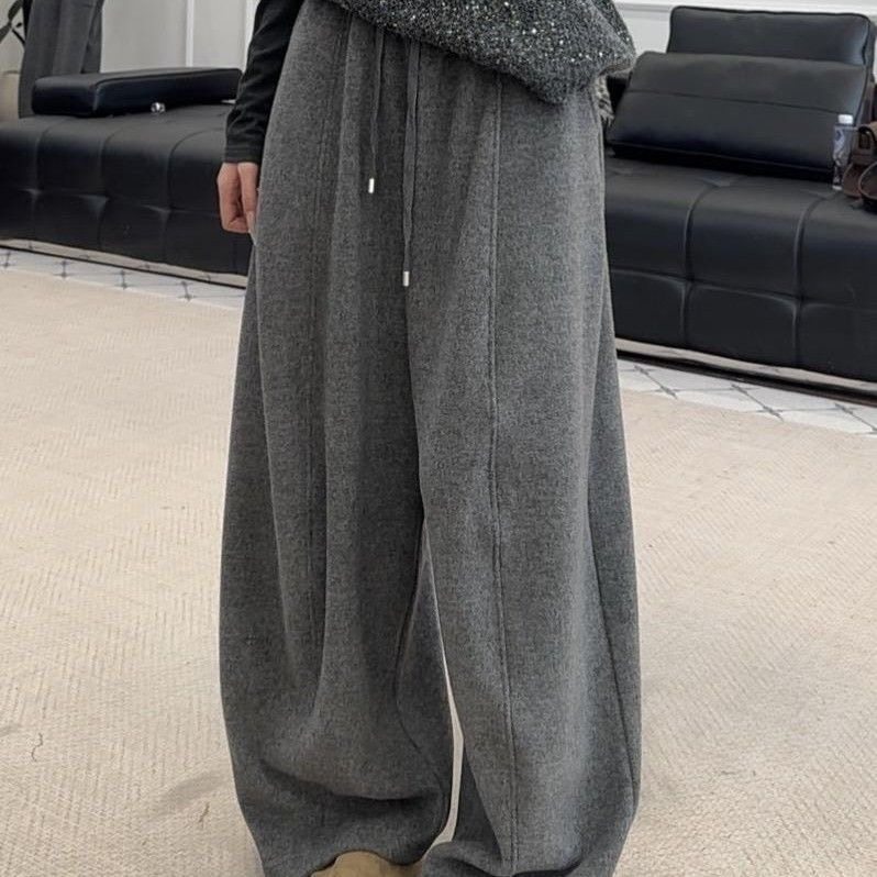 气球弯刀裤女加绒加厚秋冬2025