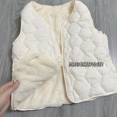 巨保暖！小个子外套羊羔毛马甲女