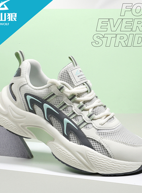 飙山狼2024夏季新款男子超轻透气单网耐磨防滑底潮流跑鞋AX22960