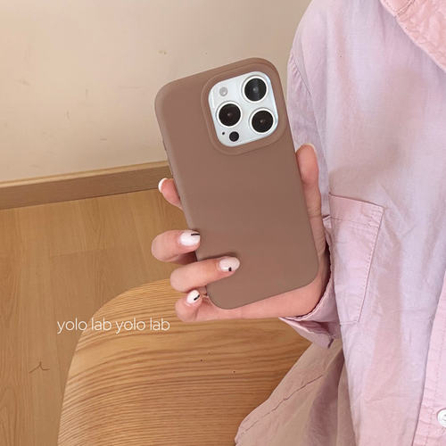 YOLO LAB小众高级感简约纯色液态硅胶16适用17pro苹果15ProMax手机壳iPhone13全包17软14Promax防摔保护套