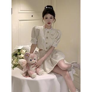2024年新款早夏季套装女高级感小个子气质名媛小香风半身裙两件套