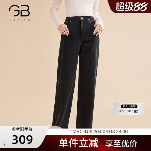 GOOBGS/谷邦高腰牛仔裤