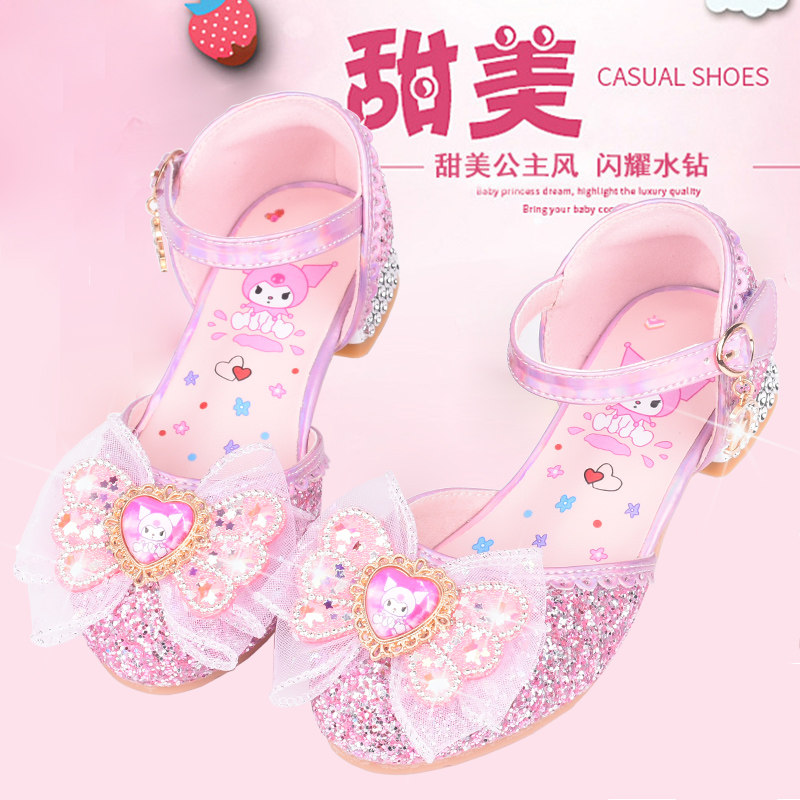 库洛米公主鞋女童鞋包头小女孩水晶鞋花童礼服演出鞋儿童高跟鞋,童鞋/婴儿鞋/亲子鞋,水晶/水钻鞋,淘宝优惠券,粉丝福利购,淘宝优惠卷