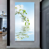 现代玄关背景自粘墙贴画3d立体山水装 风景粘贴画 饰画墙纸2023新款