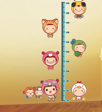 可移除墙贴儿童房宝宝身高贴 汉语拼音字母表贴画 幼儿园墙贴纸