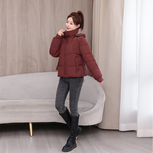 百搭修身 2025冬季 加厚棉衣时尚 羽绒棉服女短款 显瘦连帽棉袄潮 新款