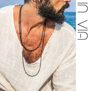 嬉皮波西米亚风项链男款女配饰长款毛衣链手链沙滩音乐节海岛度假