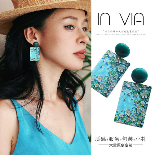 invia波西米亚可换耳夹不过敏