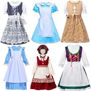 巴伐利亚服装童装演出服歌剧舞台服欧美女仆连衣裙田园风女佣扮演