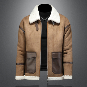 冬季男装大码皮毛一体加绒加厚外套 DSD308-Y1001-P240 镂空，女装短外套，电商D308