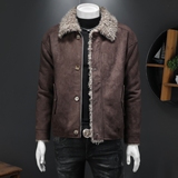 冬季男装大码皮毛一体加绒加厚外套DSD308-Z8808-P265假模，女装短外套，电商D308