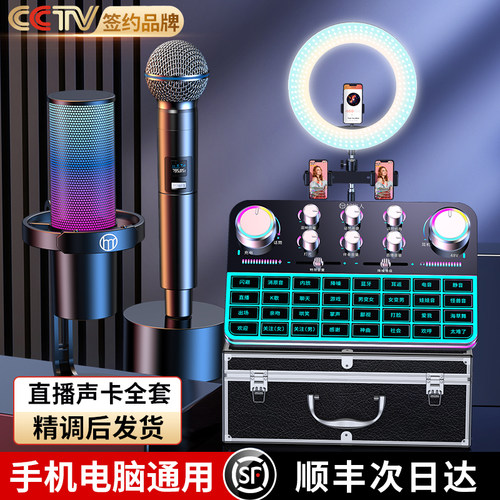 专业级48V外置直播声卡全套装